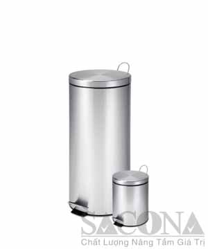 Thùng Rác Inox Tròn Nắp Lật